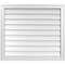 Ekena Millwork Vertical Surface Mount PVC Gable Vnt: Non-Functional, w/2"W x 1-1/2"H, Brickmould Frame, 32"W x 28"H GVPVE32X2802SN - alternate 1